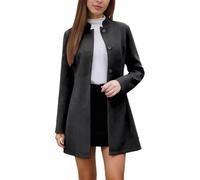 Trench Corto Trench Corto Donna Nero Donna Giacca Primaverile Taglie forti Cappottino Giubbotto Capispalla Primaverili Pelliccia Antivento Blu Abbigliamento Primavera Cappotto Impermeabile Curvy