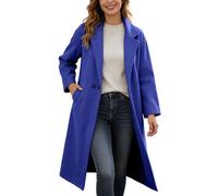 Trench da donna, elegante, lungo, con colletto rovesciato, a maniche lunghe, giacca a vento per la primavera, giacca per le mezze stagioni, classica, vintage, leggera, per il tempo libero, per