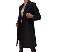 Trench da donna foderato in pile per autunno inverno | Cappotto monopetto con cintura alla moda con colletto con risvolto linguette regolabili sui polsini 2 tasche per le mani