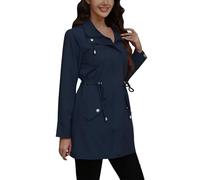 Trench Donna Corto Giacca Primaverile Donna Giacche Primavera Moda 2026 Cappotti Militare Lungo Giubbotto Curvy Cappotto Leggero Vestito Taglie Forti Elegante da Bomber Spolverino XS Impermeabile