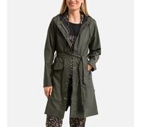 Trench lungo cintura cerniera CURVE W JACKET Verde M Tinta unita