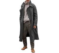 Trench lungo da uomo, marrone senza tempo, cappotto invernale da uomo, stile vintage, con comfort moderno, design elegante a doppio petto, materiale resistente e caldo per un comfort tutto il giorno,