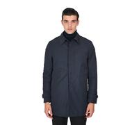 Trench Uomo Invernale Blu Beige Soprabito Lungo Elegante Impermeabile Cappotto