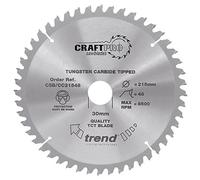 Trend CraftPro CSB/CC19060 - Lama per sega troncatrice TCT con gancio negativo, 190 mm x 60 denti x foro 30 mm, punta in carburo di tungsteno