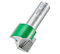 Trend CraftPro C032CX1/2TC - Fresa dritta a due scanalature, gambo da 1/2", diametro di taglio 24 mm e lunghezza di taglio 19 mm, punta in carburo di tungsteno