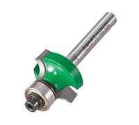 Trend CraftPro Fresa per rifilare con guida e arrotondare, gambo 1/4 pollici, raggio 6mm, lunghezza di taglio 12mm, include cuscinetti multipli, metallo duro (TCT), C075AX1/4TC