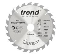 Trend CSB/21024TC Craftpro sega lama 210 mm x 24 denti x 30 mm, argento/nero