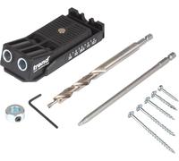 Trend Doppia Maschera per Pocket Hole con Punta HSS e Bit | Include punta HSS, anello di profondità, bit quadrato e assortimento di viti per pocket hole, PH/JIG/C