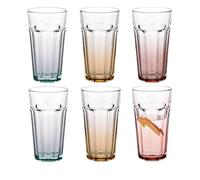 TREND FOR HOME Bicchieri da cocktail grandi Cuba Libre | 630 ml | Set di 6 | Cocktail Highball Acqua Set XXL Tumblers Retro Design | Collezione GIGI | Lavare a mano WATERCOLOR OMBRE (700 ml)