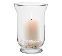 TREND FOR HOME Porta Candele in Vetro 19.5 cm Grande Alto Trasparente Per Candela Galleggiante Centro Tavola Moderno da Tavolo | Freesia