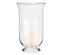TREND FOR HOME Porta Candele in Vetro 25 cm, Vaso Grande Alto Trasparente per Candela Galleggiante, Centro Tavola Moderno per Soggiorno, Portacandele Votivi da Tavolo | Azalea