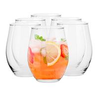 TREND FOR HOME Set Bicchieri Acqua Vetro Trasparente 624 ml Bicchieri Cocktail 6 Pezzi Bicchieri Vino Bicchieri da Cocktail Tumbler Bicchieri Aperol Spritz Caffè Freddo Succo di Frutta, Sofia