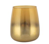 TREND FOR HOME Vaso per Fiori 17 cm Vaso da Interno Vaso Oro Vetro Vasi Moderni da Interno Portacandele Design per Decorazioni Casa, 2310 ml, Ø 11.9 cm, Zinnia Golden Hour, Oro Ombre
