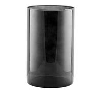TREND FOR HOME Vaso per Piante 21.5 cm Vetro Colorato Nero da Terra Alto da Interno per Pampas Portacandele Cilindro Grande Moderno per Candele | Ø 13.5 cm | Fleur Smoky
