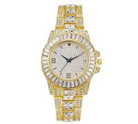 Trend Full of Luxury Diamond Set Digital Scale Time Orologio da donna Alloy Steel Strap Orologio da donna diamante krW191, gold, misura unica, Bracciale