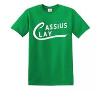 Trend Gear Cassius Clay Tribute T-Shirt Mohamed Ali Boxing Sonny Liston Top Tee, Verde irlandese., S