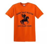 Trend Gear Maglietta da donna con Percy & The Lightening Thief Movie di Camp Half Blood, Arancione, M