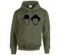 Trend Gear Masters At Work Felpa con cappuccio da uomo To Be In Love House con logo Gangster, Felpa con cappuccio Olive Stampa Nera, XL