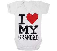 Trend Gear Tutina unisex per neonati/rock/metallo/teschio/tatuaggio/divertente/neonato/regalo/body, I LOVE MY NONNO (BIANCO), 6-12 Months