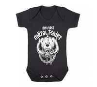 Trend Gear Tutina unisex per neonati/rock/metallo/teschio/tatuaggio/divertente/neonato/regalo/body, Maglietta My First Metal, 0-3 Months