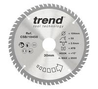 Trend Lama 184mm TCT 58 denti, 30mm foro, taglio 2,6mm extra-fine