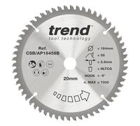 Trend Lama circolare alluminio/plastica 184mm 16mm 58T TCT | Ideale per tagliare alluminio e plastica con finitura extra fine, taglio 2,8 mm e gancio -6°, CSB/AP18458