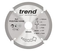 Trend Lama PCD per fibre-cemento 184mm, foro 30mm, 4 denti