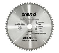Trend Lama per sega circolare CraftPro TCT a uncino negativo, diametro 305 mm x 60 denti x foro 30 mm, punta in carburo di tungsteno, CSB/CC30560