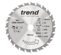 Trend Lama sega circolare legno TCT 165mm 24 denti, foro 30mm