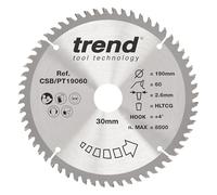 Trend Lama TCT super-fine per laminato/HPL 190mm 30mm 60 denti