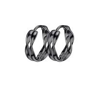 Trend Nero/Argento-Colore Fibbia Dell'orecchio Orecchini A Cerchio per Le Donne degli Uomini Geometrici Twisted Dragon Totem Orecchini da Uomo Gioielli Gotici Lovely And Attractive