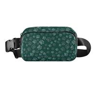 Trend Paw - Marsupio impermeabile da donna, verde scuro, con zampa di animale, verde scuro, 20,3 x 13,5 x 5,8 cm, divertente e carino, motivo zampa verde scuro, 20,3 x 13,5 x 5,8 cm, divertente, Trend