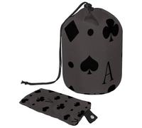 Trend Poker - Trousse da viaggio per cosmetici, da donna, pieghevole, con coulisse, borsa da viaggio portatile, Grafica Trend Poker, 9.9x6.9in/25.2x17.6cm;6x3.5in/15.2x8.8cm, Design elegante