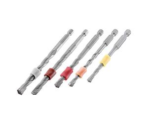 Trend Set 5 punte muratura carburo tungsteno battute profondità Centrotec | Compatibile Centrotec: 5 punte per muratura con carburo di tungsteno e battute profondità, per SNAP/MD2/SET