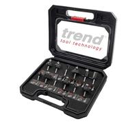 Trend Set di Partenza di 12 Frese per Router, Gambo da 6,35 mm, Punta in Carburo di Tungsteno, Custodia Inclusa, SET/SS8X1/4TC