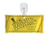 Trend Setters Willy Wonka - Biglietto d'oro - Decorazione in acrilico da appendere - perfetto come regalo o da collezione