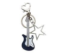 Trend Squisito portachiavi in lega cava a cinque punte a forma di chitarra femminile chiavi auto anello catena ciondolo per borsa portachiavi regalo ciondolo borsa per le donne