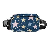 Trend Star - Marsupio impermeabile da donna, alla moda, blu con stelle, 20,3 x 13,5 x 5,8 cm, divertente e carino, blu con stelle, 20,3 x 13,5 x 5,8 cm, divertente e carino, Trend Star Blu, 8 x 5.3 x