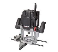 Trend T12EK 2300W 12mm Router a tuffo a velocità variabile 230V EU, profondità di immersione 80mm, Perfetto per serrature, giunti del piano di lavoro e profilatura del legno, T12EK/EURO