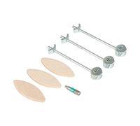 Trend Kit di Connettore per Piano di Lavoro Laminato Compatto ZIPBOLT, Spessore 12-15mm, Acciaio Zincato, Include Punte Torx T25 e Biscotti N.20, ZIP/20/100/3