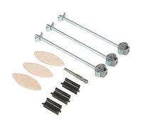 Trend ZIPBOLT Slimline Kit di Connessione per Piani di Lavoro, Spessore 16-25mm, Acciaio Zincato, ZIP/25/158/3