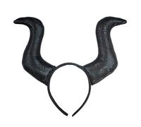 TrendandStylez Maleficent - Cerchietto per capelli con corna, grande corna nera della fata scura, copricapo per costume da regina malvagia | accessorio per Halloween e Carnevale