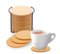Trendcool x16 Sottobicchieri Sughero. Sottobottiglia. Sottobicchiere. Cork Coaster. 16 Sottobicchieri Rotondi Resistenti al Calore.