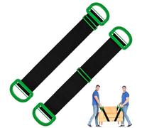 Trendecor Confezione da 2 cinghie di trasporto per mobili con manici per 1 o 2 persone, cinghie di sollevamento regolabili, per scatole di trasporto, per mobili, materassi, colore nero