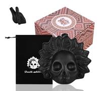 Trendecor Pipa azteca della morte, fischietto da 125 decibel con sacchetto con coulisse, pipa della morte azteca urlante, ideale per Halloween e il giorno dei morti