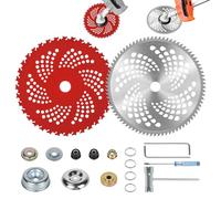 Trendecor Set di 2 lame per decespugliatore, 255/230 x 25,4 mm, accessori per decespugliatore, 36z 80z, lama per pacciamatura, decespugliatore, decespugliatore