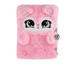 Trendenz Tinka - Pluche dagboek met slot - Rosa Cat (8-802146)