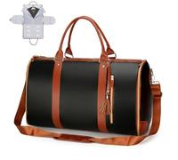 Trendfetchus Foldable Travel Bag 2.0,Trendfetchus Foldable Travel Bag with wheels, Carry On Garment Bags With Toiletry Bag with Trolley Glide Wheels for Travel & Airplane (Black,Without wheels)