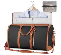 Trendfetchus Foldable Travel Bag 2.0, Trendfetchus Foldable Travel Bag with Wheels, Expandable Duffel, Large Capacity Leather Waterproof Travel Bags, with Shoe Dust Bag for Travel (#1)