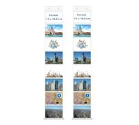 trendfinding Portafoto da Parete Personalizzabili - 8 Tasche da 13 x 16,9 cm - Orizzontale - 2 Pezzi